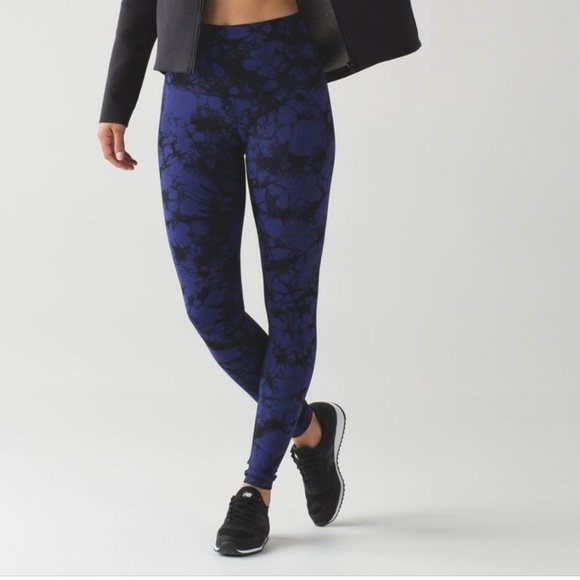 Lululemon Wunder Under Pant (Hi-Rise) 29" (Shibori Emporer Blue Black) - Picture 1 of 7